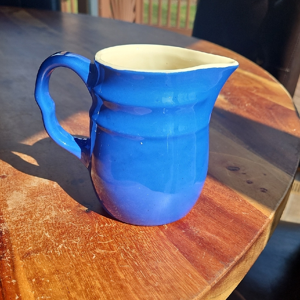Vintage Stoneware Creamer Made In The USA Pottery